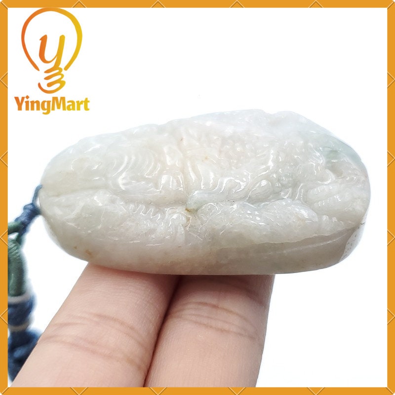 Yingmart Good Price 100% Natural Jadeite  Jade Pendant Natural Grade A  Hand Carved Dragon Kwanyin Guanyin Burmese Myanmar Genuine  Type A