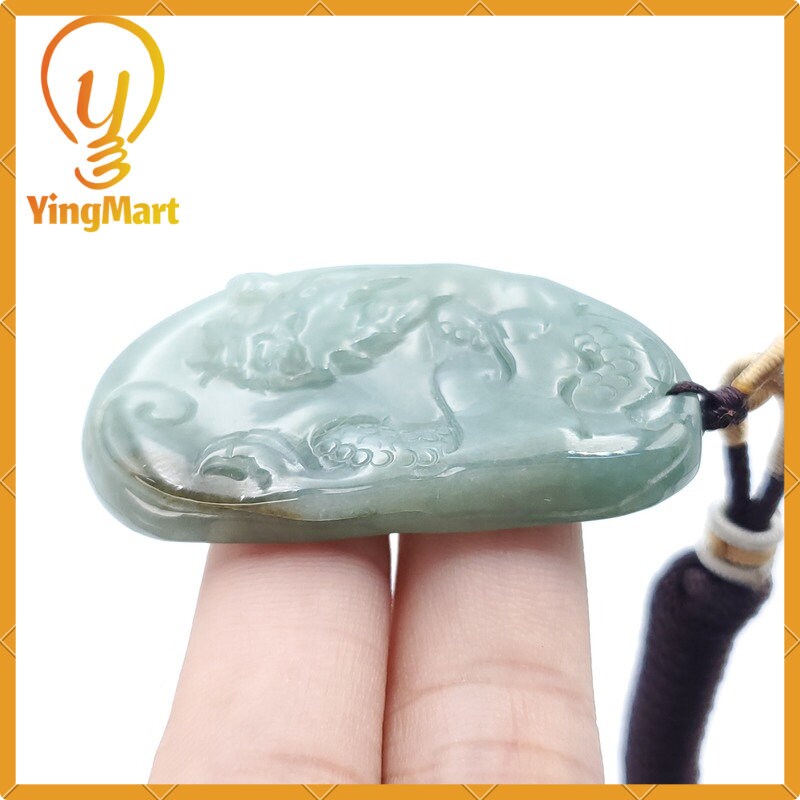 Yingmart  100% Natural Myanmar Jade Pendant Hand Carved Dragon Myanmar Genuine Jadeite Real Jade Grade A Type A