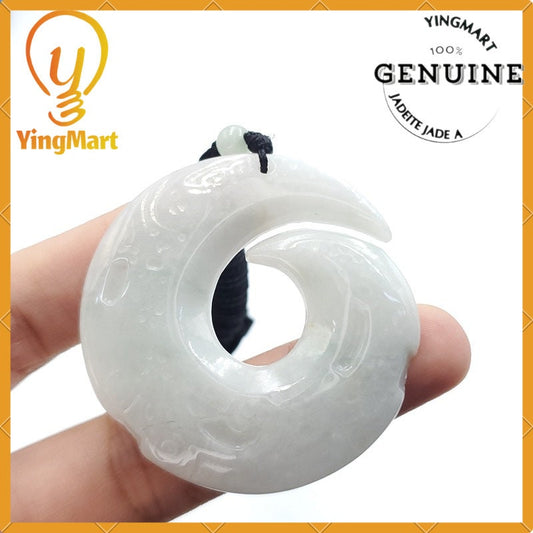 Yingmart 100% Jadeite Jade Pendant Burmese Myanmar Genuine  Real Jade Grade A Type A Hand Carved
