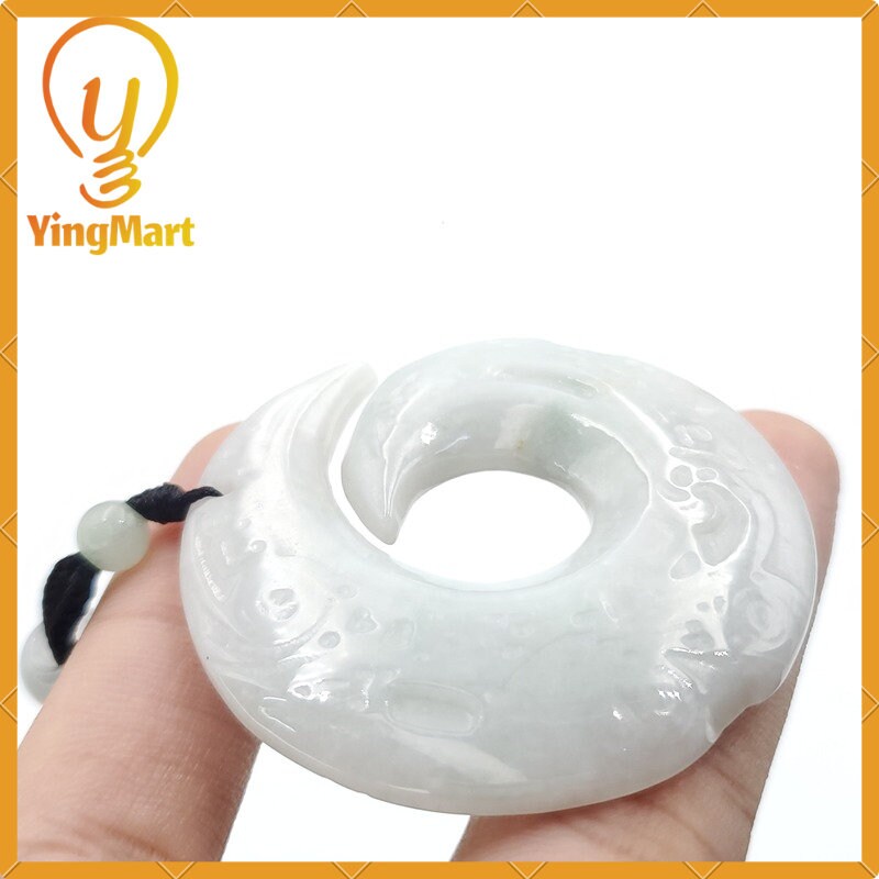 Yingmart 100% Jadeite Jade Pendant Burmese Myanmar Genuine  Real Jade Grade A Type A Hand Carved