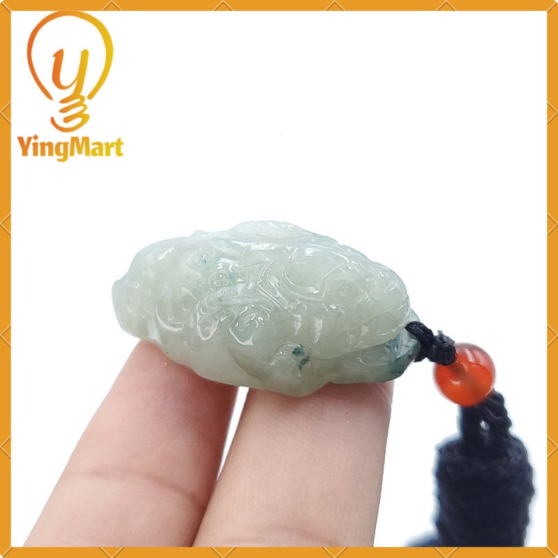 Yingmart Fortune Pixiu Pendant 100% Natural  Burmese Myanmar Genuine Jadeite Real Jade Grade A Type A Hand Carved
