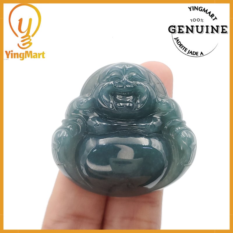 Yingmart Buddha Jade Pendant 100% Genuine Burmese Myanmar Jadeite Real Jade Type A Grade A Hand Carved