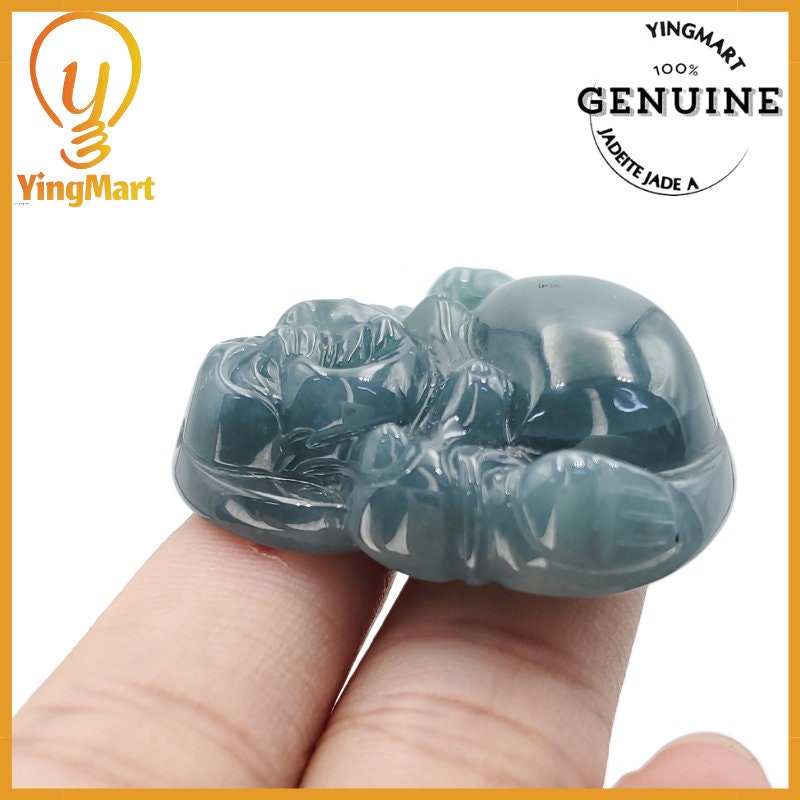 Yingmart Buddha Jade Pendant 100% Genuine Burmese Myanmar Jadeite Real Jade Type A Grade A Hand Carved