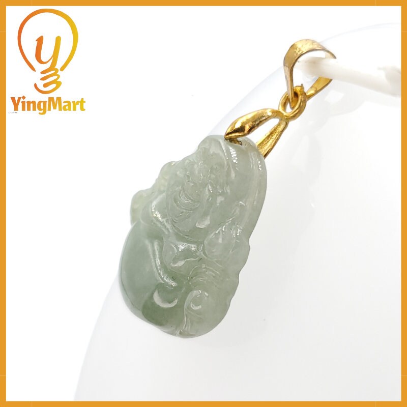 Yingmart Buddha Jade Pendant 100% Genuine Burmese Myanmar Jadeite Real Jade Type A Grade A Hand Carved