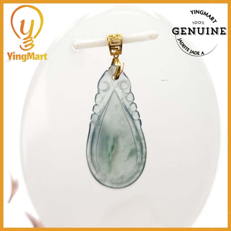 Yingmart Ruyi Jade Pendant  Genuine Jadeite Real Jade Type A Grade A Hand Carved