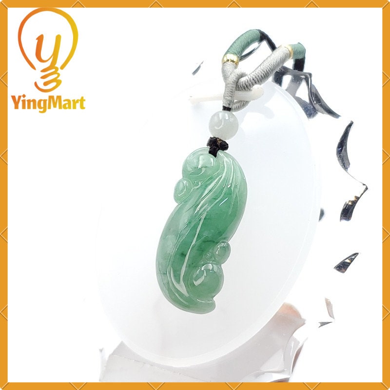 Yingmart 100% Natural Jade Pendant Genuine Jadeite Real Jade Type A Grade A Hand Carved