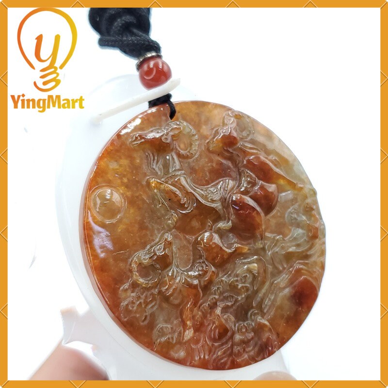 Yingmart 100% Natural Jade Goat Age marble Pendant Genuine Jadeite Real Jade Type A Grade A Hand Carved