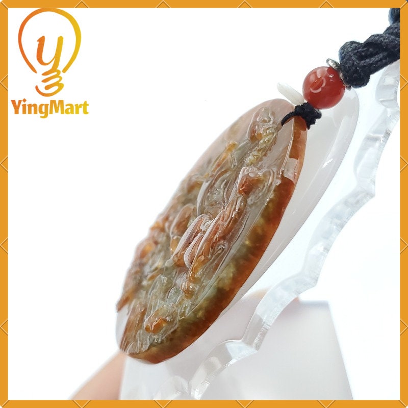 Yingmart 100% Natural Jade Goat Age marble Pendant Genuine Jadeite Real Jade Type A Grade A Hand Carved