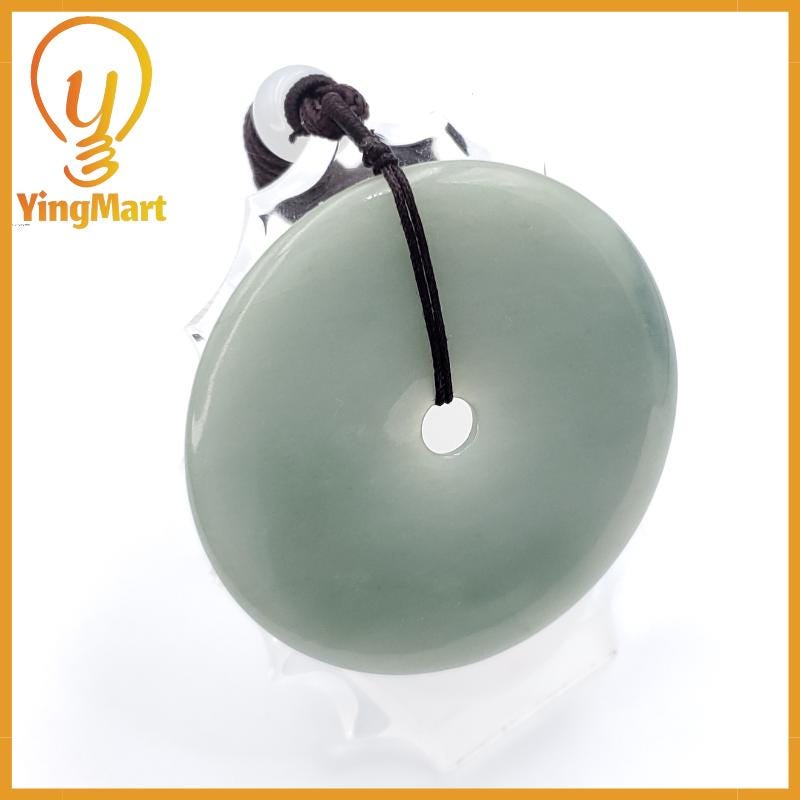 Donut Jade Pendant 100% Genuine Jadeite Real Jade Type A Grade A Type A Hand Carved