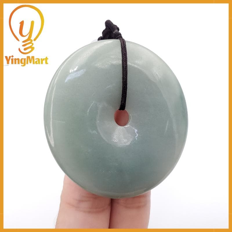 Donut Jade Pendant 100% Genuine Jadeite Real Jade Type A Grade A Type A Hand Carved