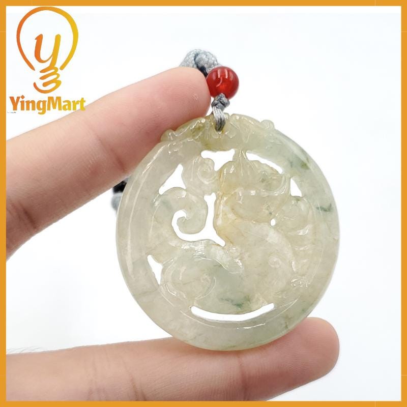 Natural Burmese Jadeite A Jade Pendant Horse Grade A Jadeite Hand Carved Protection, Good Luck