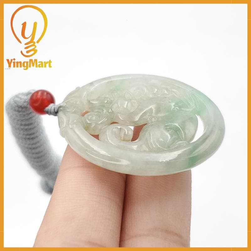 Natural Burmese Jadeite A Jade Pendant Horse Grade A Jadeite Hand Carved Protection, Good Luck