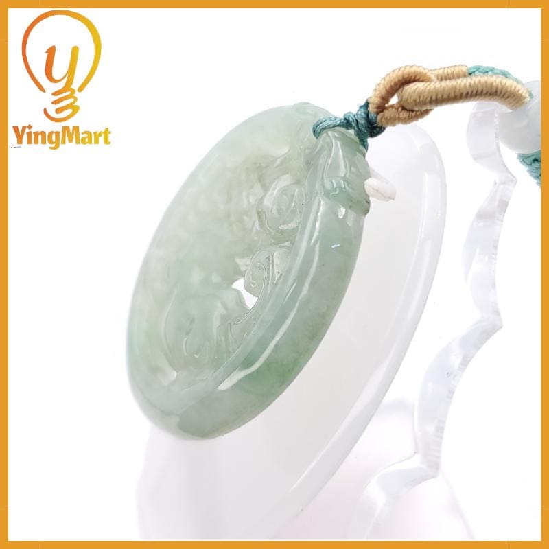 Natural Burmese Jadeite A Jade Pendant Horse Grade A Jadeite Hand Carved Protection, Good Luck