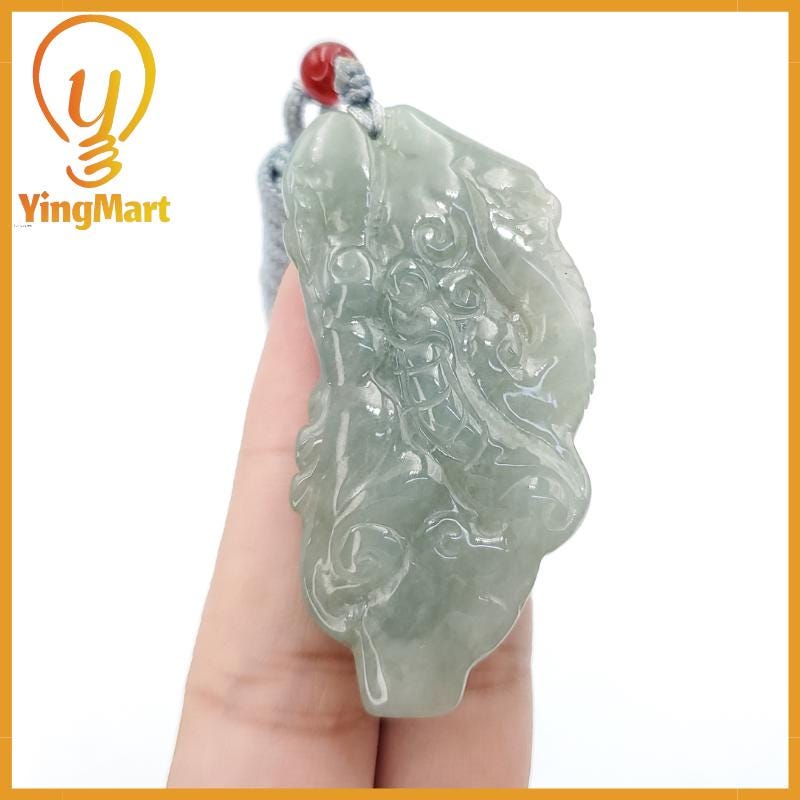 Yingmart  100% Natural Jade Dragon Pendant  Burmese Myanmar Genuine Jadeite Real Jade Grade A Type A Lucky pendant