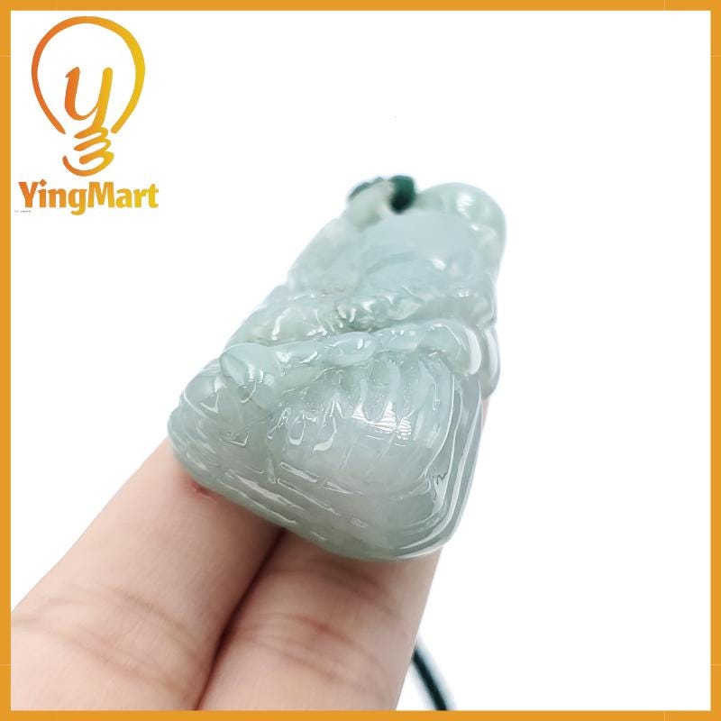Yingmart Catfish Carved Pendant 100% Natural Genuine Jadeite Real Jade Type A Grade A Hand Carved