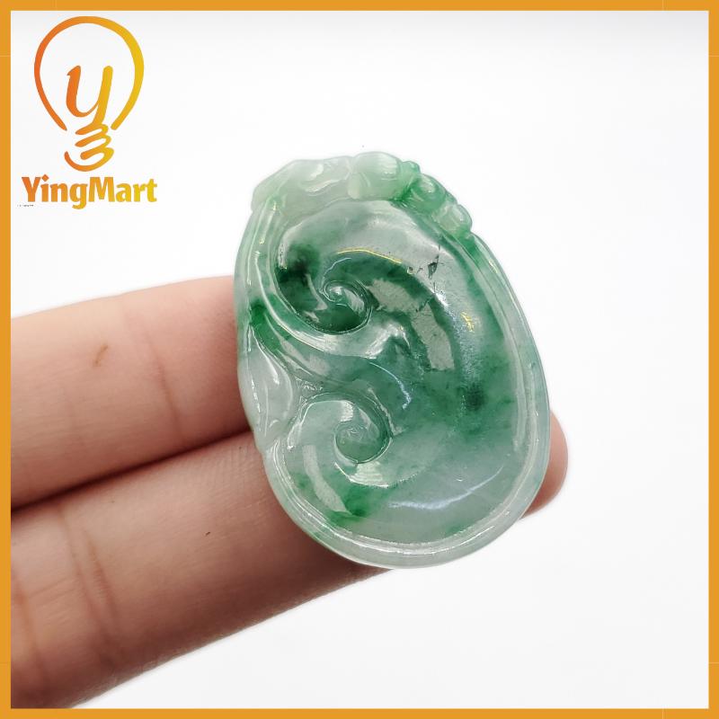 Yingmart Ruyi Jade Pendant  Genuine Jadeite Real Jade Type A Grade A Hand Carved