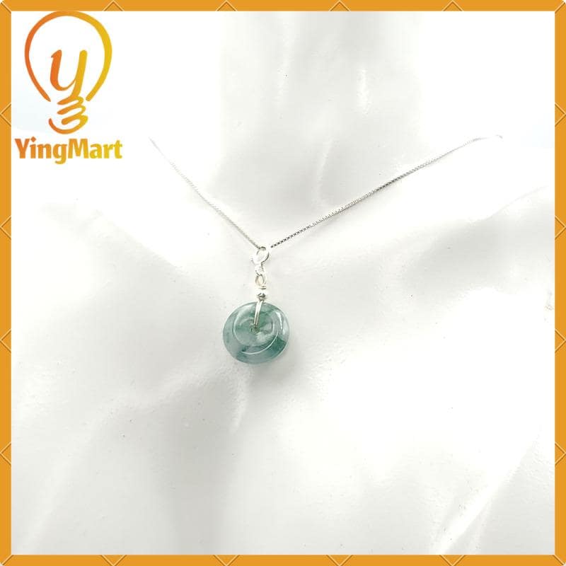 Donut Jade Pendant 100% Genuine Jadeite Real Jade Type A Grade A Type A Hand Carved