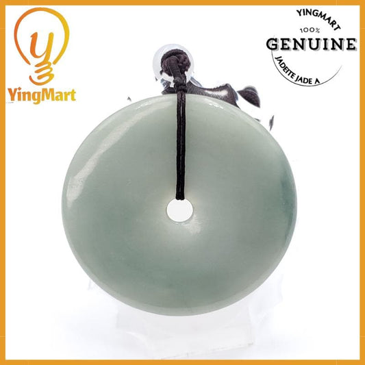 Donut Jade Pendant 100% Genuine Jadeite Real Jade Type A Grade A Type A Hand Carved