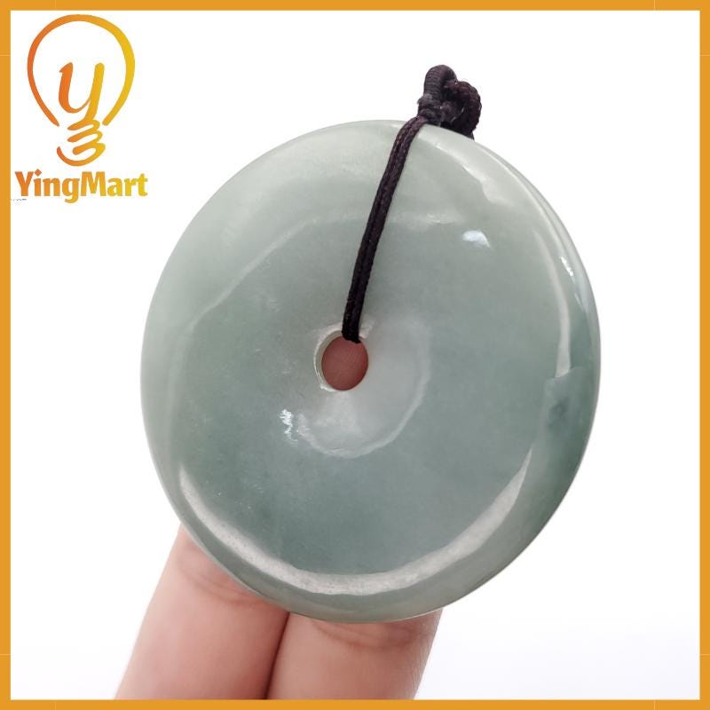 Donut Jade Pendant 100% Genuine Jadeite Real Jade Type A Grade A Type A Hand Carved