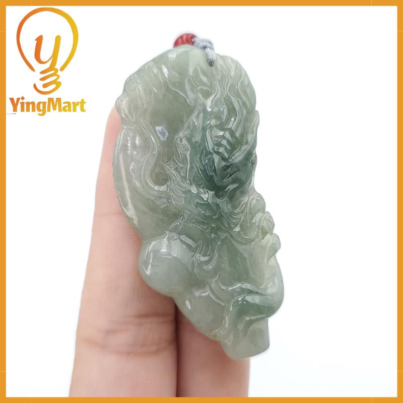Yingmart  100% Natural Jade Dragon Pendant  Burmese Myanmar Genuine Jadeite Real Jade Grade A Type A Lucky pendant
