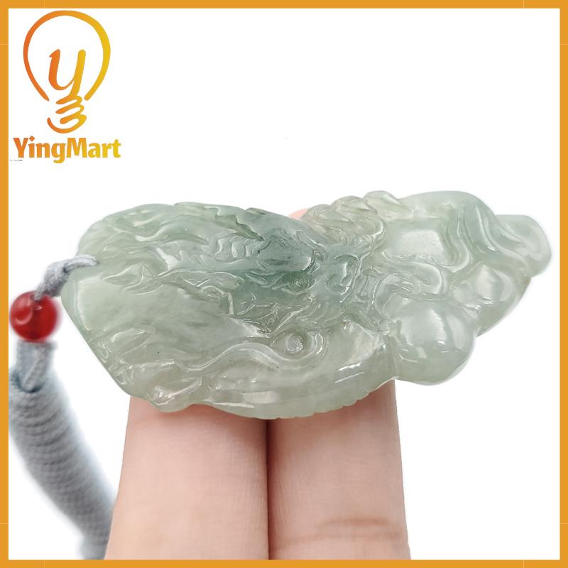 Yingmart  100% Natural Jade Dragon Pendant  Burmese Myanmar Genuine Jadeite Real Jade Grade A Type A Lucky pendant
