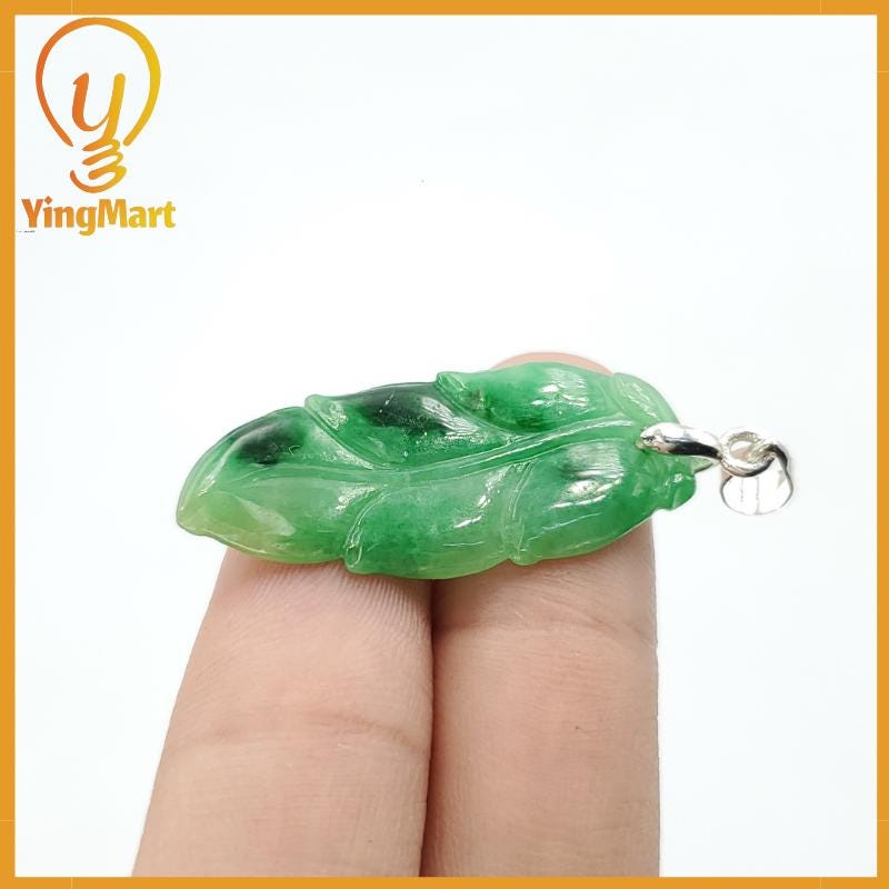 NATURAL Jade Leaf Genuine Jadeite Real Jade Grade A Type A Hand Craving