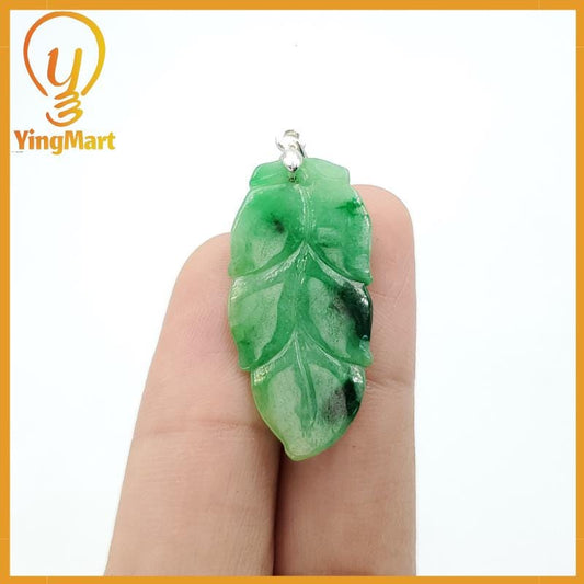 NATURAL Jade Leaf Genuine Jadeite Real Jade Grade A Type A Hand Craving