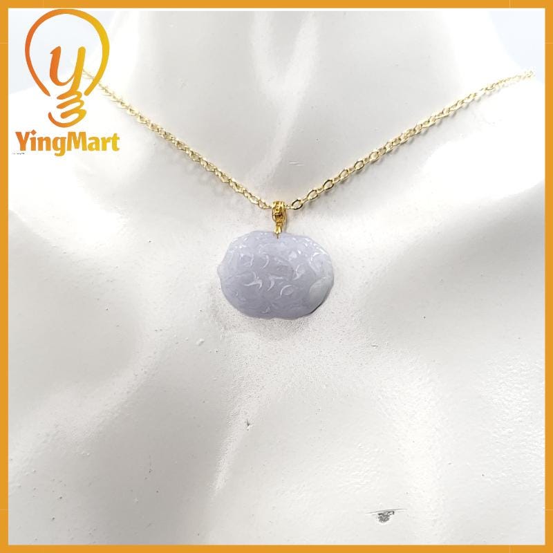 Natural Lotus Flower Genuine Jadeite Real Jade Grade A Type A Hand Craving,  Lucky Pendant, Jade Necklace Pendant