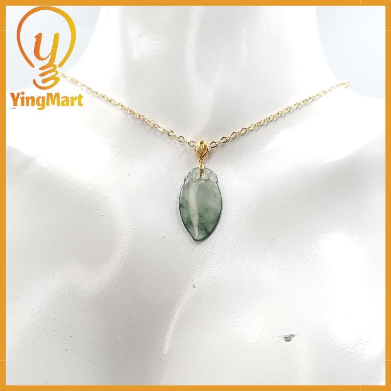 Natural Grade A Jadeite Chinese Ruyi Pendant, Lucky Pendant, Jade Necklace Pendant, Jewerly Supplies