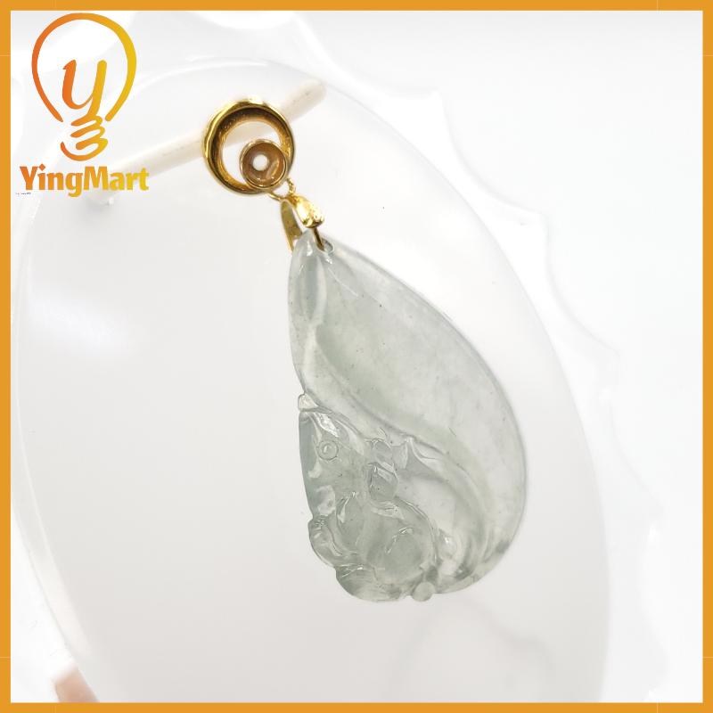 Natural Grade A Ice Jade Chipmunk Pendant Genuine Jadeite Real Jade Hand Carved, Lucky Pendant, Jade Necklace Pendant, Jewerly Supplies