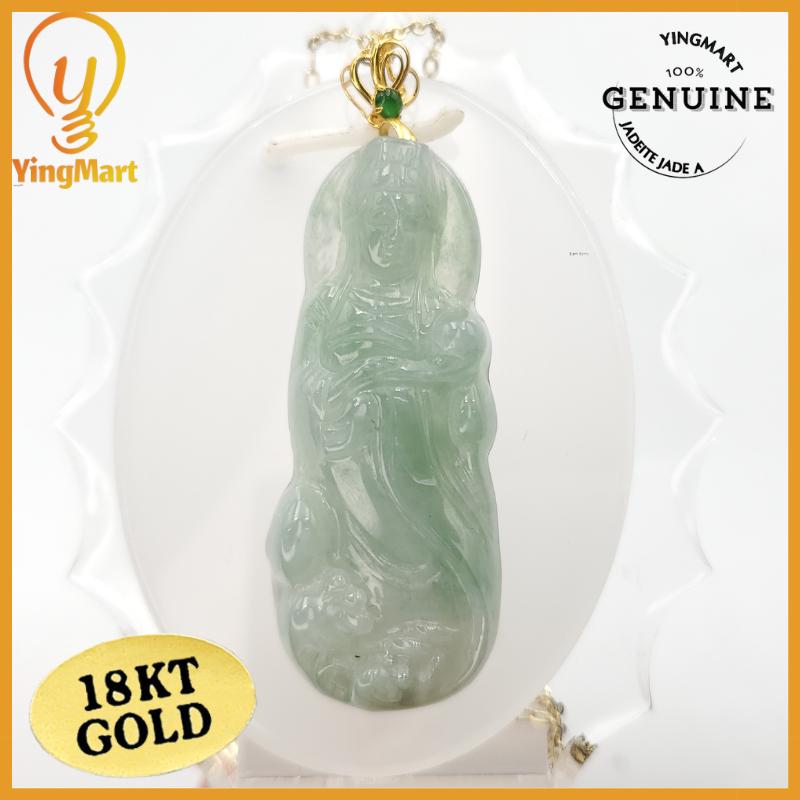 Guan Yin Jadeite Jade Pendant, Natural Grade A Jade Burmese Burma Gemstones Jewelry, Lucky Pendant, Jade Necklace Pendant, Jewerly Supplies