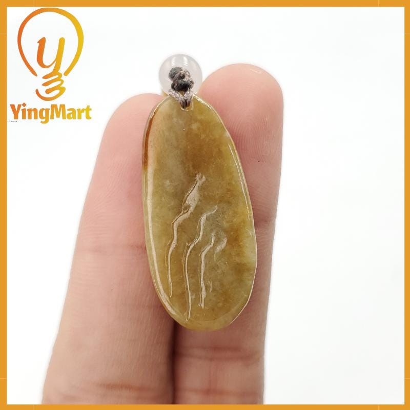 Yingmart Natural Jade Giraffe Genuine Jadeite Real Jade Grade A Type A Hand Craving