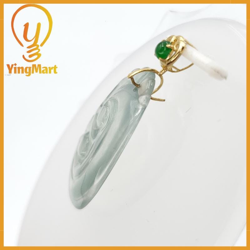 Natural Grade A Jadeite Chinese Ruyi Pendant, Lucky Pendant, Jade Necklace Pendant, Jewerly Supplies