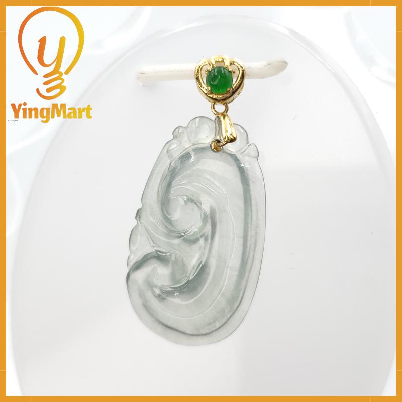 Natural Grade A Jadeite Chinese Ruyi Pendant, Lucky Pendant, Jade Necklace Pendant, Jewerly Supplies