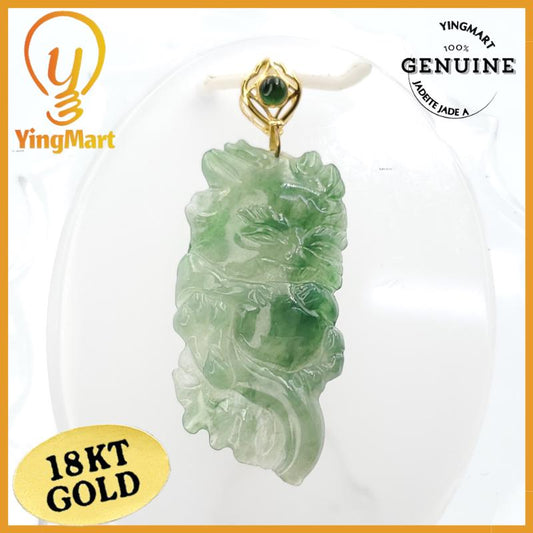 Natural Grade A Baby Dragon Pendant Genuine Jadeite Real Jade Type A Hand Carved, Lucky Pendant, Jade Necklace Pendant, Jewerly Supplies,