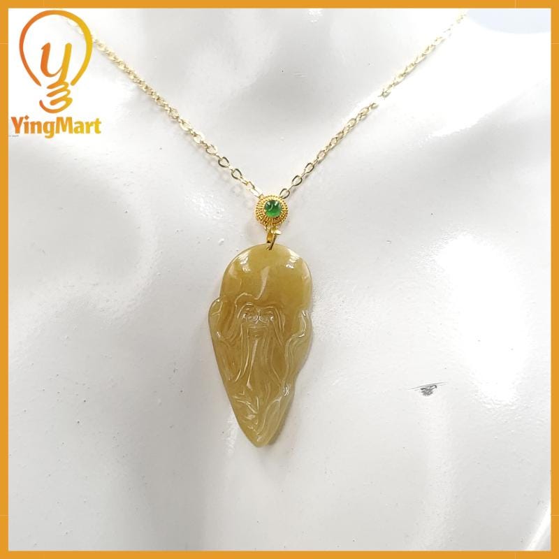 Natural Jade Face Of Shoulao Pendant Genuine Jadeite Real Jade Type A Hand Carved, Lucky Pendant, Jade Necklace Pendant, Jewerly Supplies,