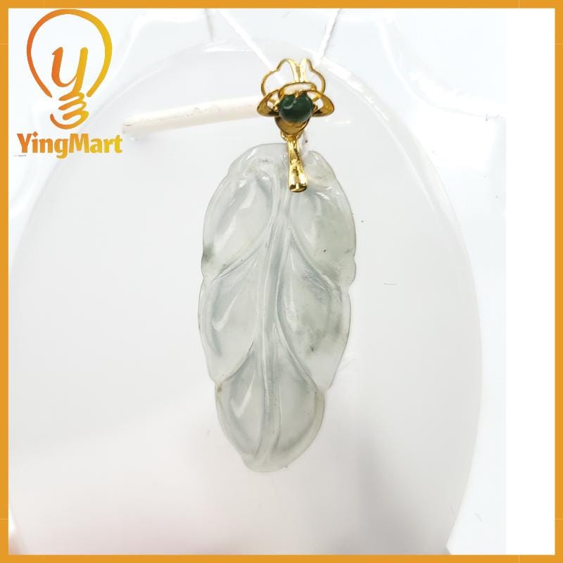 Natural Jade Leaf Pendant 100% Genuine Jadeite Real Jade Type A Grade A Hand Carved, Lucky Pendant, Jade Necklace Pendant, Jewerly Supplies