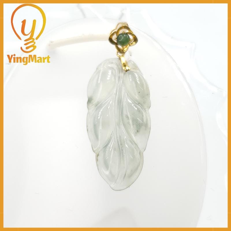 Natural Jade Leaf Pendant 100% Genuine Jadeite Real Jade Type A Grade A Hand Carved, Lucky Pendant, Jade Necklace Pendant, Jewerly Supplies