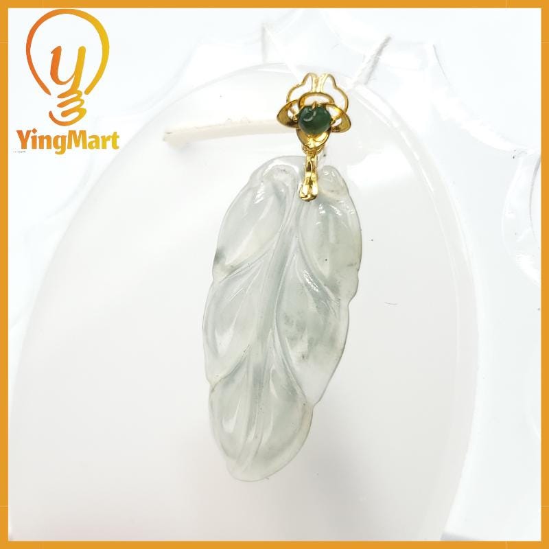 Natural Jade Leaf Pendant 100% Genuine Jadeite Real Jade Type A Grade A Hand Carved, Lucky Pendant, Jade Necklace Pendant, Jewerly Supplies