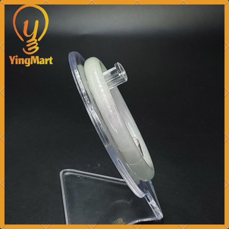 Jade Bangle 53mm PNJ43705 Certified | Yingmart Natural Color Grey White Jadeite Jade Bracelet for Men, Women, Grandmother, Sister