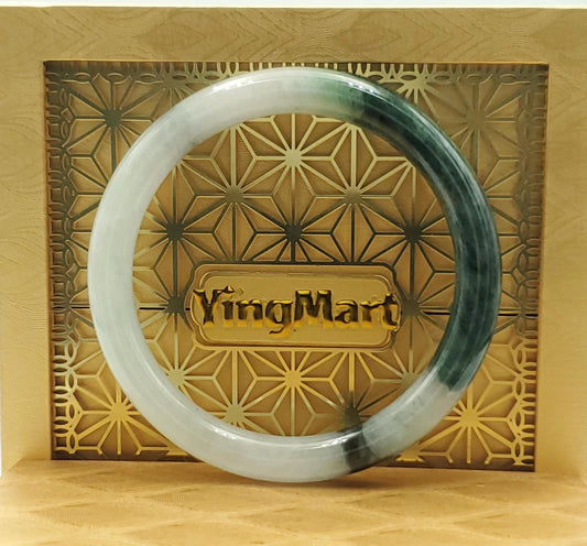 High Quality 48–72mm Natural-Colour Jade Cert No. B White Black Green YingMart Jadeite Bangle Burmese Gift for Her Sister Mother Grandma