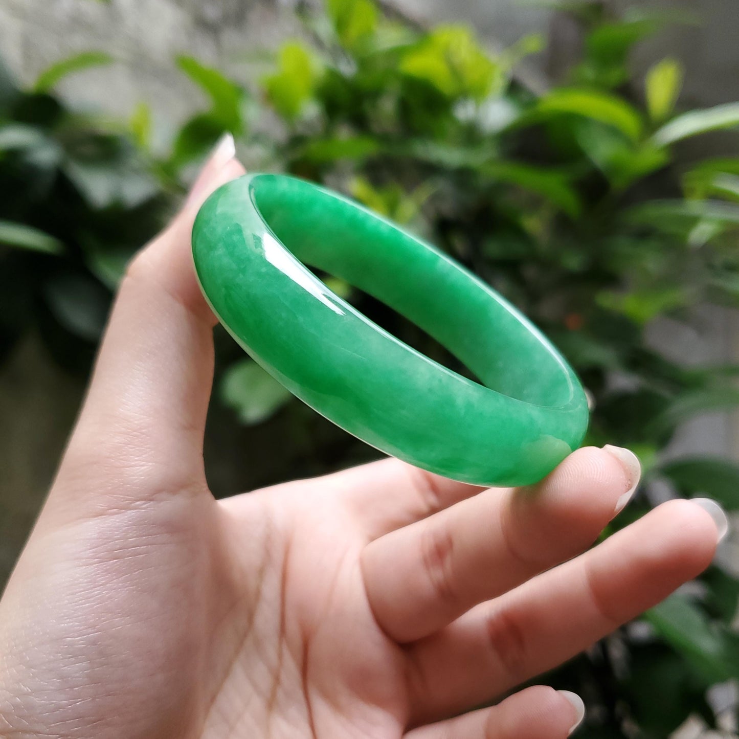 High Quality 48–72mm Jadeite Jade Green YingMart Bangle Bracelets Gift for Her Grandmother Sister Mom Grandma Mens Feng Shui Personalized