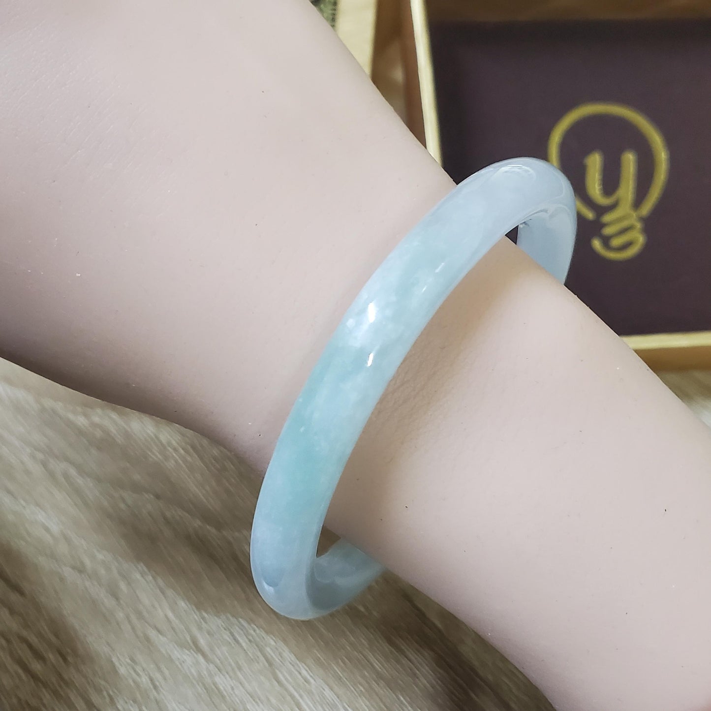 High Quality 48–72mm Jadeite Jade Light Green Purple YingMart Bangle Gift for Her Grandma Sister Mom Mens Feng Shui Personalized