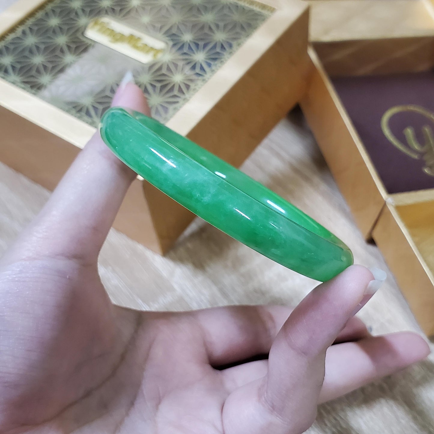 Jade Bangle 48-60mm up | Yingmart Green Jade Jadeite Bracelet for Men, Women, Grandmother, Sister – Vintage Elegance
