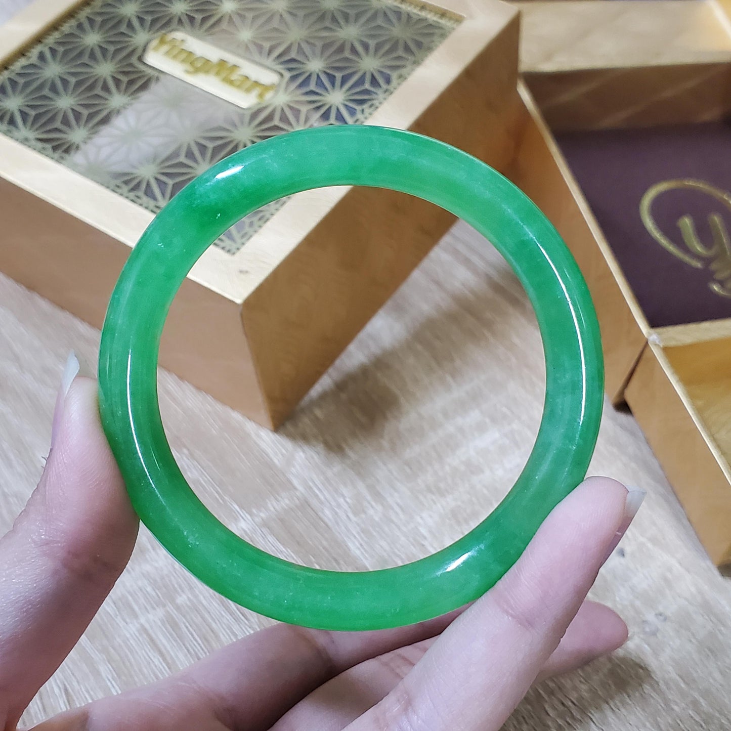 Jade Bangle 48-60mm up | Yingmart Green Jade Jadeite Bracelet for Men, Women, Grandmother, Sister – Vintage Elegance