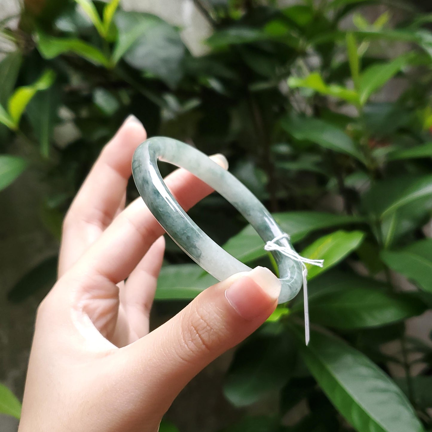 High Quality 48–72mm Natural-Colour Jade White to Light Green Bangle Bracelets Gift for Her Mom Grandma Feng Shui Personalized Jewelry