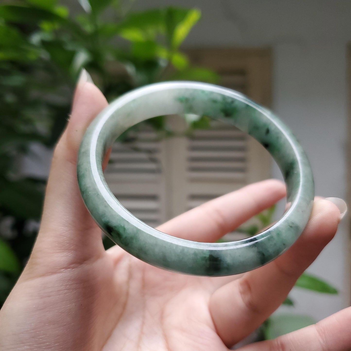 High Quality 48–72mm Natural-Colour Jade White YingMart Bangle Bracelets Burmese Gift for Her Grandmother Sister Mom Mens Feng Shui