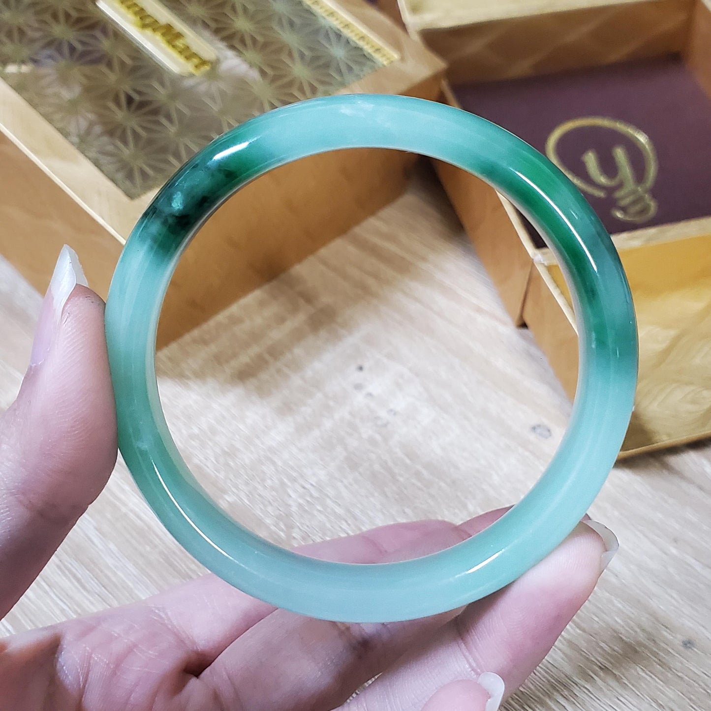 High Quality 48–72mm Jadeite Jade Green Black YingMart Bangle Gift for Her Mom Sister Mens Grandma Feng Shui Personalized