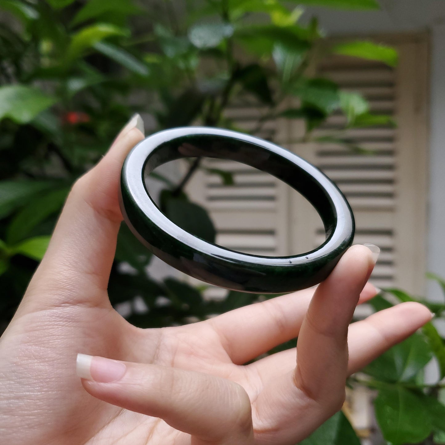 High Quality 48β72mm Jadeite Jade Dark Green YingMart Bangle Bracelets Burmese Gift for Her Grandma Personalized