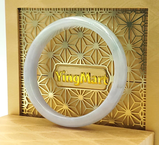 High Quality 48–72mm Natural-Colour Jade Very Light Purple to Light Green Bangle Gift for Her Mom Grandma Feng Shui Personalized